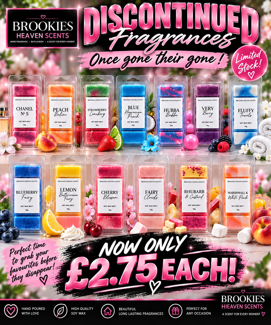 Discontinued Wax Clamshells