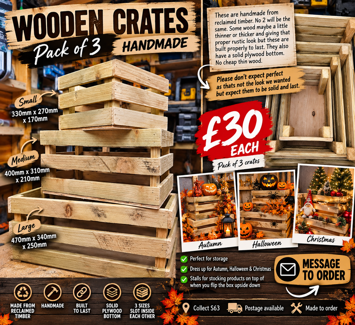 Handmade Wooden Crates